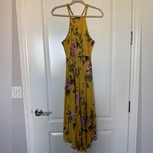 Angie Yellow Floral Maxi Dress